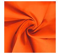 Fabric Kings ONLINE 100% Polycotton Blended Dyed Plain Fabric Dress Craft Material 45" - 112cm Wide Per Metre (FLO ORANGE, 1 METRE)