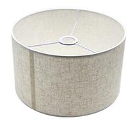 Fabric Lamp Shade Modern Fabric Drum Light Shade for Ceiling Lights Table Lamps and Floor Lamps Pendant Light Shades Ceiling for Living Room Bedroom Cylindrical Shades for Lamp 26x19 cm (Linen)