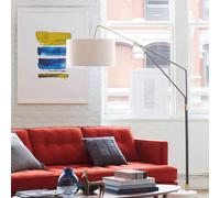 Fabric Lampshade Floor Lamp Marble Base Standing Light Electroplating Baking Paint Vertical Lamp Fashion Simple Table Lamp E27 Lamp Base Standing Lamps for Living Room, Bedroom Study Room