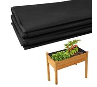 Fabric Liner for Large Veg Trough Planters, Outdoor Raised Bed Planter Liner, Heavy Duty Non Woven Plant Grow Bags, Vegetable Trugs Herb Plants Liners for Garden Flower (Black, 60cm x 210cm)