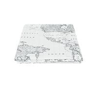 Fabric Loneta Cotton Printed Pattern Home Decor Tablecloths Cushions Upholstery Curtains H 280 cm (World Map Grey, Meter (100 x 280 cm))