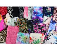 Fabric Lucky Dip Bundle | Scuba, Chiffon, Spun Polyester, Velvet, Soft Touch | Dressmaking Fabric | Variety Scraps Remnants