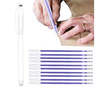 Fabric Marker - Disappearing Ink Sewing Pen, Heat Erasable Embroidery Drawing Tool with Ten Refill Cartridges Feature, Precision Marking Guide Function, Ideal for Quilting Tailoring Pattern Tracing