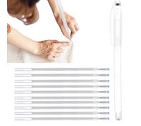 Fabric Marker - Disappearing Ink Sewing Pen, Heat Erasable Embroidery Drawing Tool with Ten Refill Cartridges Feature, Precision Marking Guide Function, Ideal for Quilting Tailoring Pattern Tracing