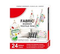 Fabric Markers Set - 12 Color Textile Watercolor, Permanent Permanent Clothing Paint, Shirt Decorating, Washable Laundry Dye Tool | Creative Art Supply For Home Outdoor Laundry