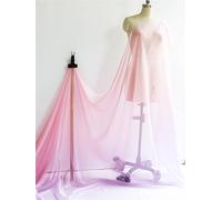 Fabric Material Crafts Costumes Dress Making 1 Meter X 1.48 Meter Thin 30D Ombre Chiffon Fabric Soft Dancing Scarf Hanfu Gauze Material Gradient Fabrics DIY Craftwork Sewing Patchwork (Color : Pink l