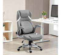 Fabric Office Desk Chair with Adjustable Height Tilt Function Grey VINSETTO Dark Grey One Size