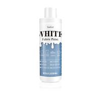 Fabric Paint White, 250ml Fabric Paint for Clothes Permanent, Fabricoat Textile Paint Non-Toxic, Clothing Medium Dye Soft Rich for Fabric Diy Crafts, T-Shirts, Shoes, Jeans, Canvas, Bags