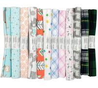 Fabric Palette Fat Quarter Assortment 18"X21" 1/Pkg-Flannel Assortment