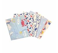 Fabric Palette Nautical Friends Cotton Fat Quarters Bundle 5 Pack - 100% Cotton Fabric (Ideal for Crafts, Children's Quilting, Patchwork), Blue, White