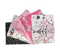 Fabric Palette Princess Bella Fat Quarter Bundle Pack of 5 (18'' x 21'') 100% Cotton Fabric (Ideal for Crafts, Quilting, Patchwork, Bunting, Sewing)