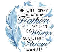 Fabric Panel 16"x16" Bible Verse 100% Cotton Quilting Panel Square A368