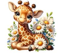 Fabric Panel 8"x8" Giraffe 100% Cotton Quilting Sewing Block ET346