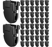 Fabric Panel Clips, 25/50Pcs Plastic Cubicle Clips 3.5x2.5x1.5cm with Quick Mount Design for Office Bedroom Photo Memo Organization(50 Pieces Black)