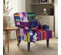 Fabric Patchwork Lydia Accent Chair