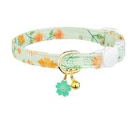 Fabric Pet Collars - Detachable Cotton Kitten Collar with Flower Pendant, Adjustable Safety Release for Little Boy and Cat - Pet Collar