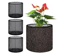 Fabric Plant Basket for Water Plants - 4-Piece Mesh Cultivation Flower Container, Fabric Plant Pot for Water Plants - for Yard, Garden, Patio, Backyard, Homeowner, Gardener, Beginner