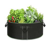Fabric Plant Container - Robust and Weatherproof with 4 Handles, Storage Bag for Growing Potatoes, for Balcony, Patio, Apartment, Farm, Patio, Patio, Terrace, , Garlic, Onions, F