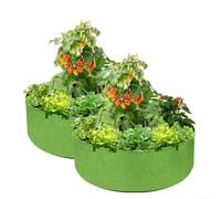 Fabric Planting Bags 2-Pack Non-Woven Grow Pots Reusable Foldable