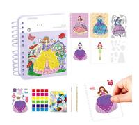 Fabric Poking Art for Kids-Royal Fairyland Needle Panel, Measuring Free Textile Illustration Game, Children's Safe Punch Card Ensemble, Creative Steering Impression Project, Early Game of Skill