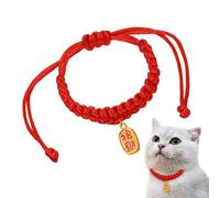 Fabric Puppy Collar, Fabric Pet Collar, Chinese New Year Puppy Collar, Adjustable Cat Suit Red Cat Collar Dog Cloth Accessories for Coming