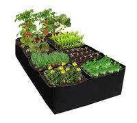 Fabric Raised Beds For Garden 6X3X1Ft, Plant Flower Grow Bag Extra Large Vegetable Planting Bags, Vegetable Planting Container 8 Grids Outdoor Garden Grow Bags For Vegetables Flowers Garden (01)