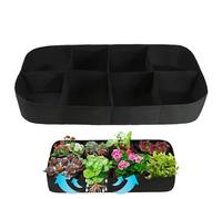 Fabric Raised Garden Bed | Heavy Duty Rectangular Flower Planter with 8 Grids - Grow Box,for Indoor Outdoor Gardening Vegetable Growing Potato Balcony Patio