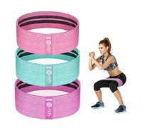 Fabric Resistance Bands, Booty Exercise Band Set(3 Strength Levels), Heavy Thick Fitness Training Loop for Legs/Glute/Hip/Squats/Butt/Thigh, Portable Gym Home Workout Equipment for Women and Men