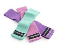 Fabric Resistance Bands Set of 3 with Carry Bag, for Glutes, Hips & Legs