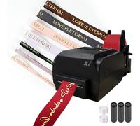 Fabric Ribbon Label Printer, 150mm/s High Speed Foil Stamping Machine, DIY Decorative Ribbons for Multi-Language Textile Printing, Supports 50+ Languages