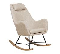 Fabric Rocking Chair Light Beige ARRIE