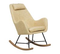 Fabric Rocking Chair Yellow ARRIE