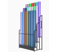 Fabric Roll Storage Rack 3 Tier Car Color Change Film Organiser Holder, Heavy duty Textile Fabric Display Rack, Commercial, for Vinyl Rolls,Leather Rolls, Window Film, can hold about 30 roll