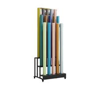 Fabric Roll Storage Rack with Large Capacity and Mobility for Organizing Rolls and Samples