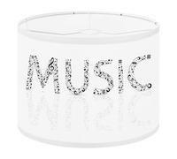 Fabric Round Drum Lamp Shade Abstract Music Word Music Vintage Medium Linen Decorative Assembly Replacement Lampshades 13inch Set of 1 for Table Lamps, Floor Lamps,Ceiling Lamp