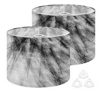 Fabric Round Drum Lamp Shade Abstract Texture Black tire Skid Road Vintage Medium Linen Decorative Assembly Replacement Kids Lampshades 13inch Set of 2 for Table Lamps, Floor Lamps,Ceiling Lamp