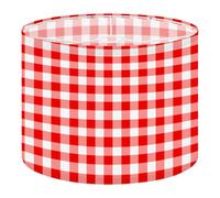Fabric Round Drum Lamp Shade Red White Gingham Seamless Checkered Vintage Medium Linen Decorative Assembly Replacement Lampshades 13inch Set of 1 for Table Lamps, Floor Lamps,Ceiling Lamp