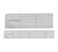 Fabric Ruler 30x5cm Clear Acrylic Quilting Square for Tailoring Dressmaking and Patchwork with Metric Markings Large Rectangle Shape(15cm)
