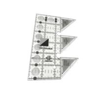 Fabric Ruler, Fabric Tool with 45° Double Stripe, Quilting Ruler for Sewing Knitting Crochet Embroidery Crafts Wrapping Home Study Workplace