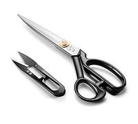 Fabric Scissors 10 Inch(25.4CM), Sewing Dressmaking Scissors High Carbon Steel Razor Sharp Tailor's Shears for Cutting Fabrics, Leather, Clothes, Altering, Crafting(White, Right-Handed)