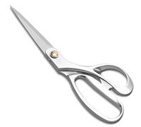 Fabric Scissors 8.5 Inch Heavy Duty Dressmaking Shears Sewing Tailor Scissors, Ultra Sharp All Metal Stainless Steel Craft Household Scissors for Cutting Fabric, Leather, and Raw Materials（Silver）