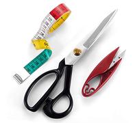 Fabric Scissors Tailor Sewing Shears - 9 Inch Heady Duty Scissors for Fabric Cutting Professional Ultra Sharp Cloth Tailor Scissors Multipurpose Utility Dressmaker Leather Titanium Scissors (Black)