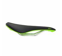 Fabric Scoop Elite Shallow Cro-Mo Rails Road MTB Saddle, Black and Green, VL1791