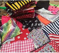 Fabric Scraps Off Cuts Squares Card Making Hobby Crafts (800g)