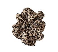Fabric Scrunchies 3pc Leopard Print Oversized Scrunchie For Women Elastic Big Hair Tie Girls Black Rubber Bands Retro Rope(Color 3)