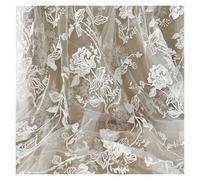 Fabric Sequin Fabric Rayon Silk Sequin Mesh Embroidery Lace Fabric Wedding Dress Wedding Flower Lace 1 Yard