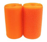 Fabric Sewing Hook and Loop Tape 100MM Wide Non-Adhesive Nylon Fabric Fastener Sew on Strips Fabric Tape Set(Orange,100MM x 2 Yard)