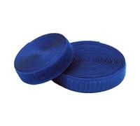 Fabric Sewing Hook and Loop Tape sew on, 25mm Wide Non Adhesive Nylon Fabric Strips Fastener for Sewing Clothing, Shoes(Blue,25MM x 5 Yards)