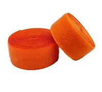 Fabric Sewing Hook and Loop Tape Sew on 50MM for Sewing Non-Adhesive Nylon Fabric Fastener,Perfect Solution for Clothing Repairs & Hemming(Orange,50MM x 8Yards)