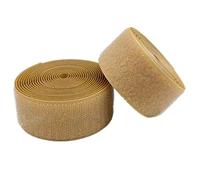 Fabric Sewing Hook and Loop Tape sew on 50mm, Non self Adhesive Nylon Strips Fastener(Khaki,50MM x 2 Yards)